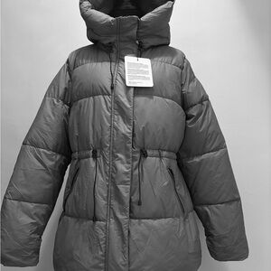 Women's Stylish Gray Puffer Coat